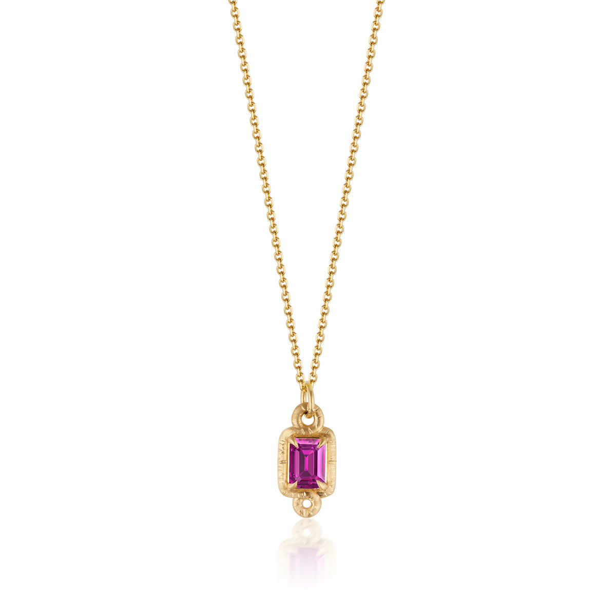 The Birth Necklace with Pink Sapphire
