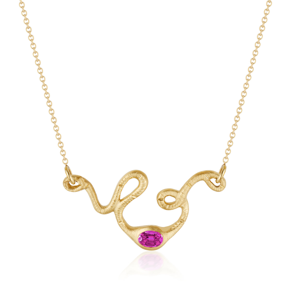 The Fertility Necklace with Pink Sapphire