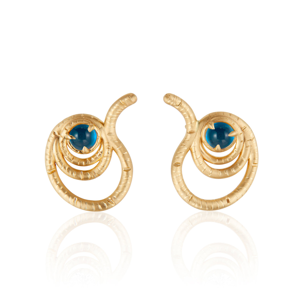 NEW! The Union Earrings with Blue Topaz