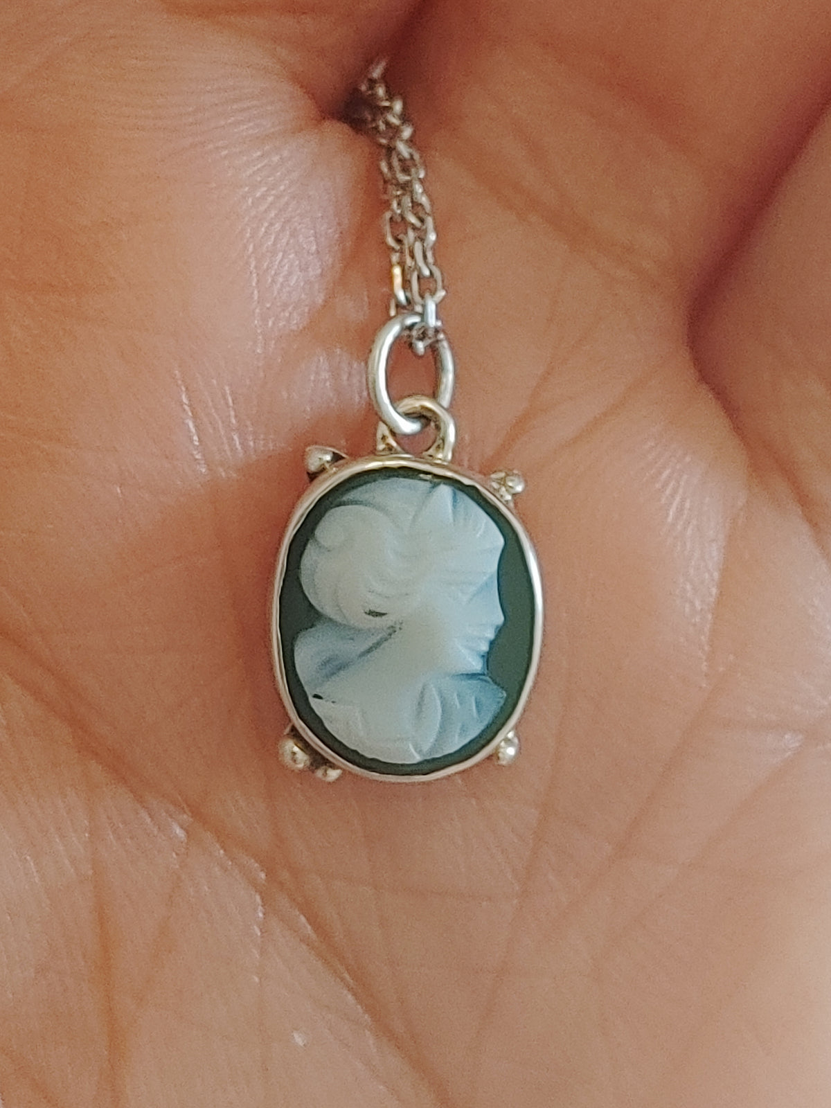 Oval Lady Cameo Necklace