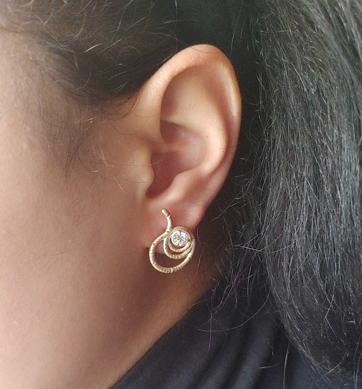 The Union Earrings with Champagne Diamonds