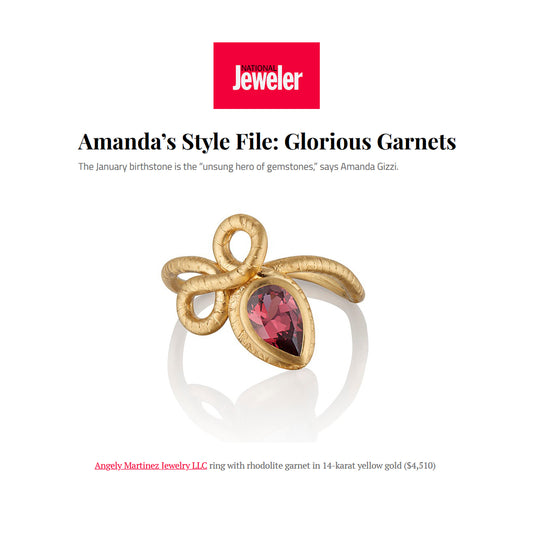 The Promise Ring with Rhodolite Garnet featured on Amanda's Style File: Glorious Garnets