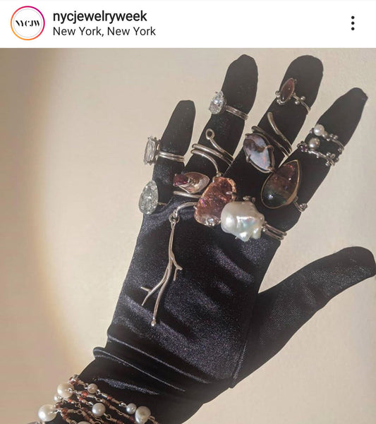 Rings and other jewels featured on NYCJW's #FANCYGLOVES, April 2020