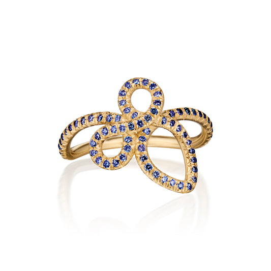NEW! The Simple Promise Ring with Blue Sapphires