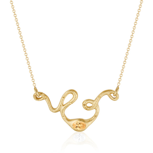 NEW! The Fertility Necklace with Golden Imperial Topaz