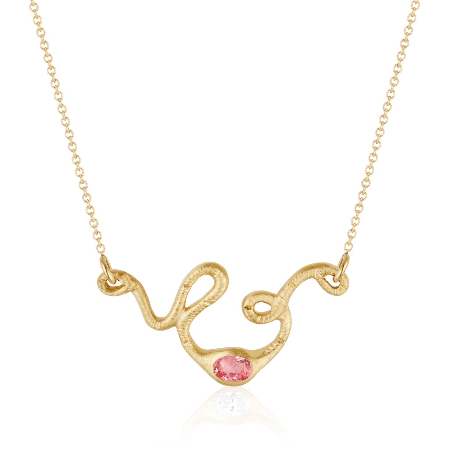 NEW! The Fertility Necklace with Padparadscha Sapphire