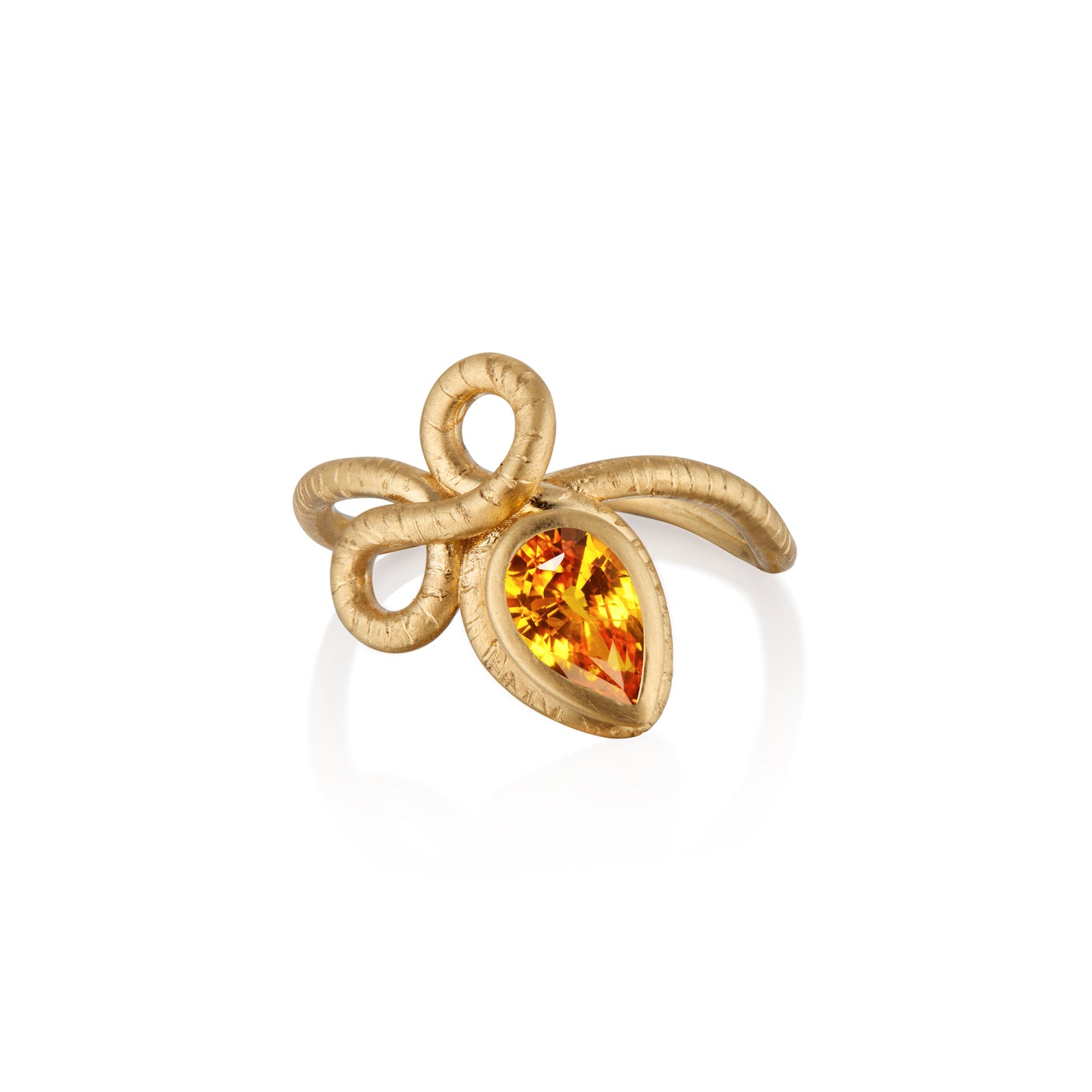 NEW! The Promise Ring with Orange Sapphire