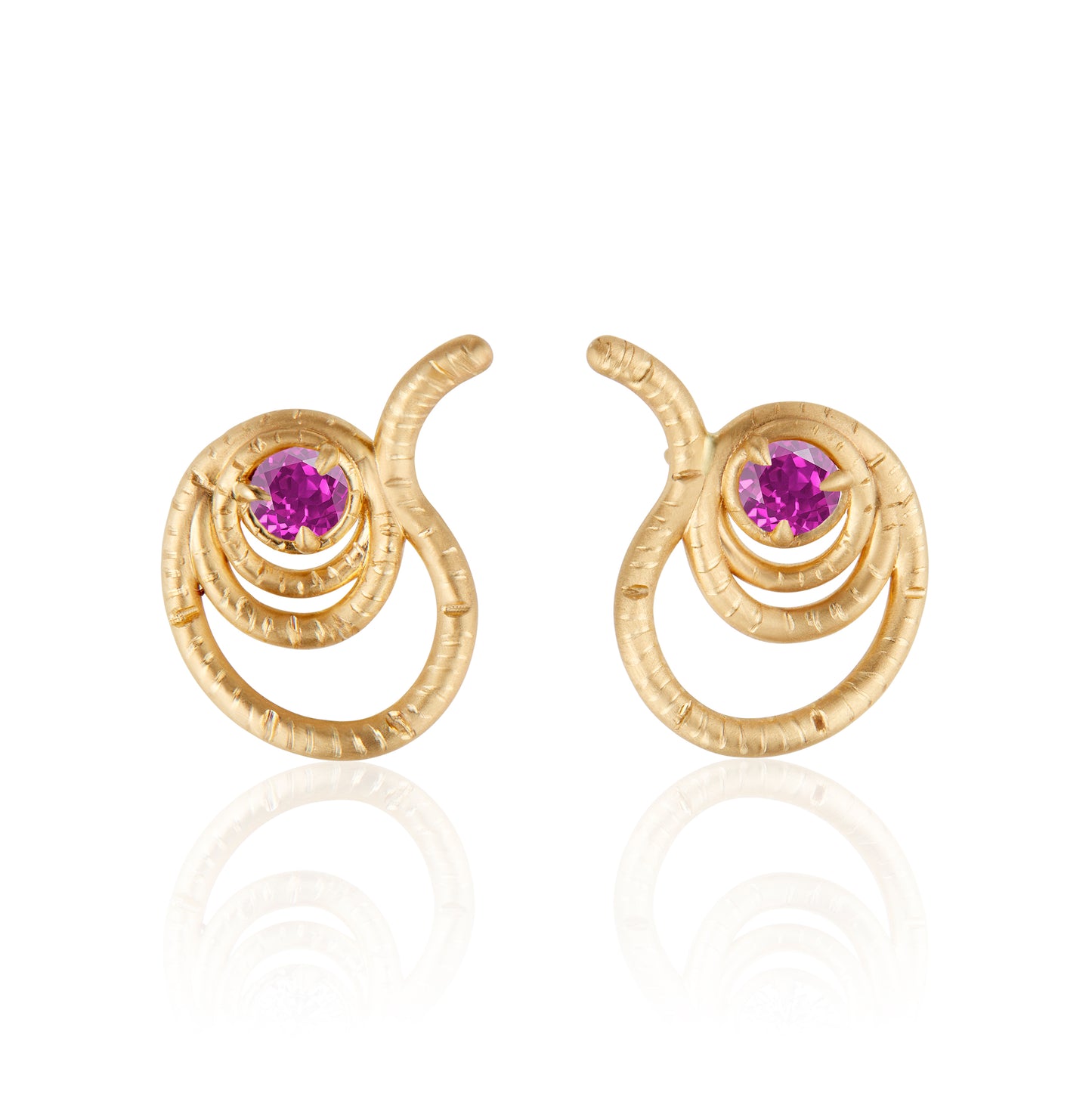 NEW! The Union Earrings with Pink Sapphire