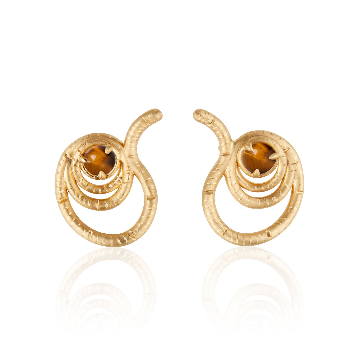NEW! The Union Earrings with Tiger's Eye