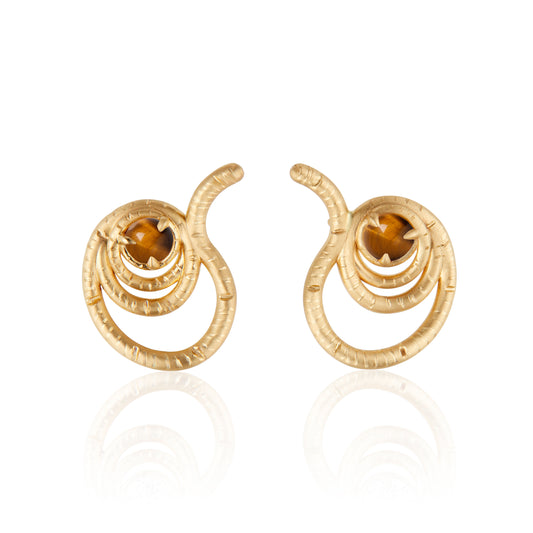 NEW! The Union Earrings with Tiger's Eye