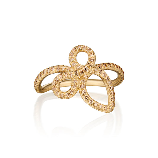 NEW! The Simple Promise Ring with Champagne Diamonds