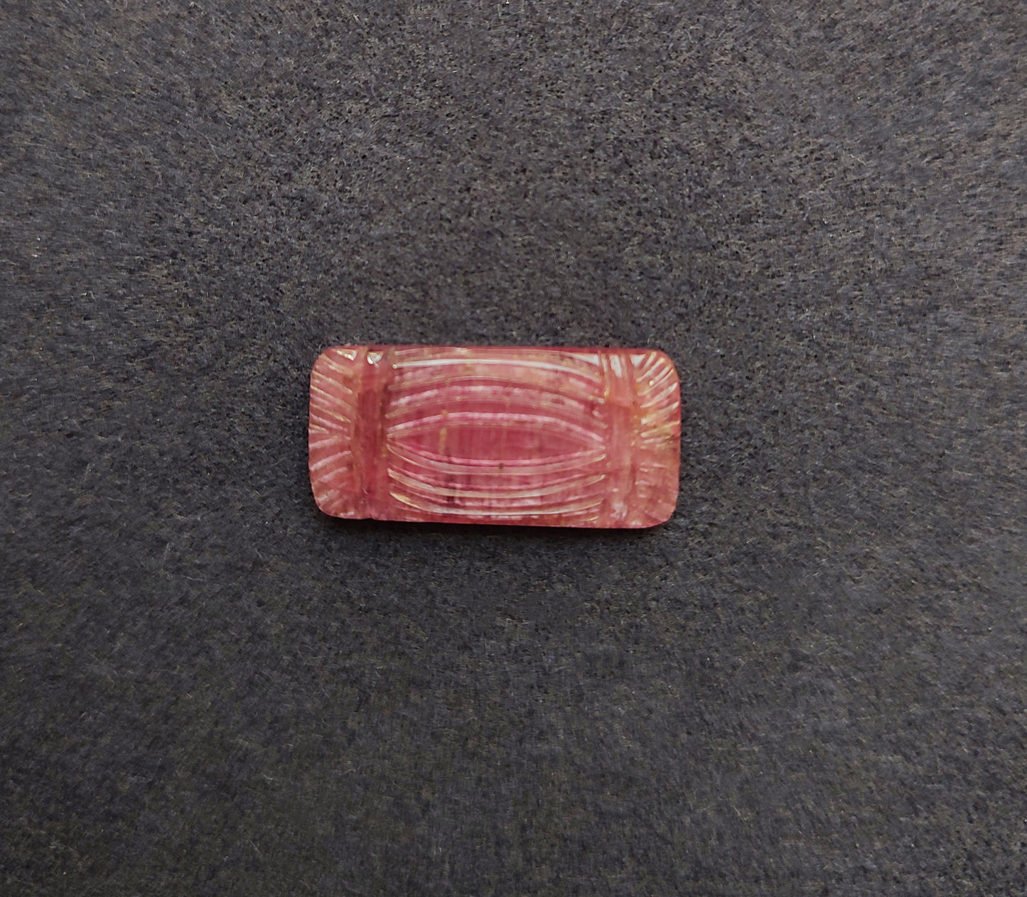 Craved Rectangle Pink Sapphire Cabochon