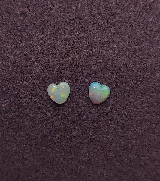 Crystal Opal Hearts, 0.40ctw