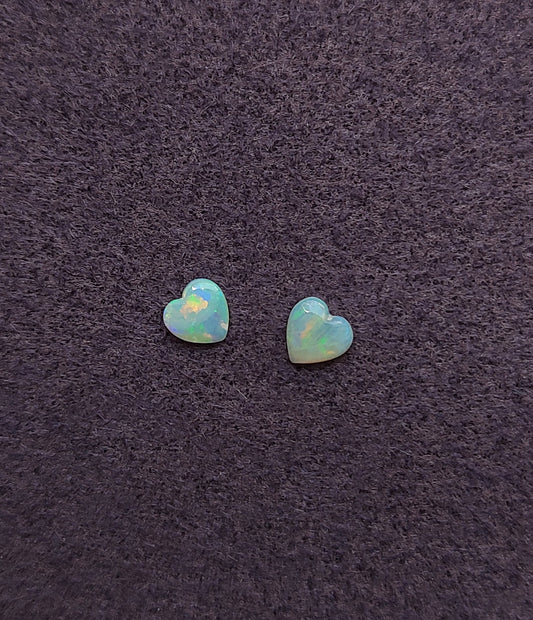 Crystal Opal Hearts, 0.36ctw