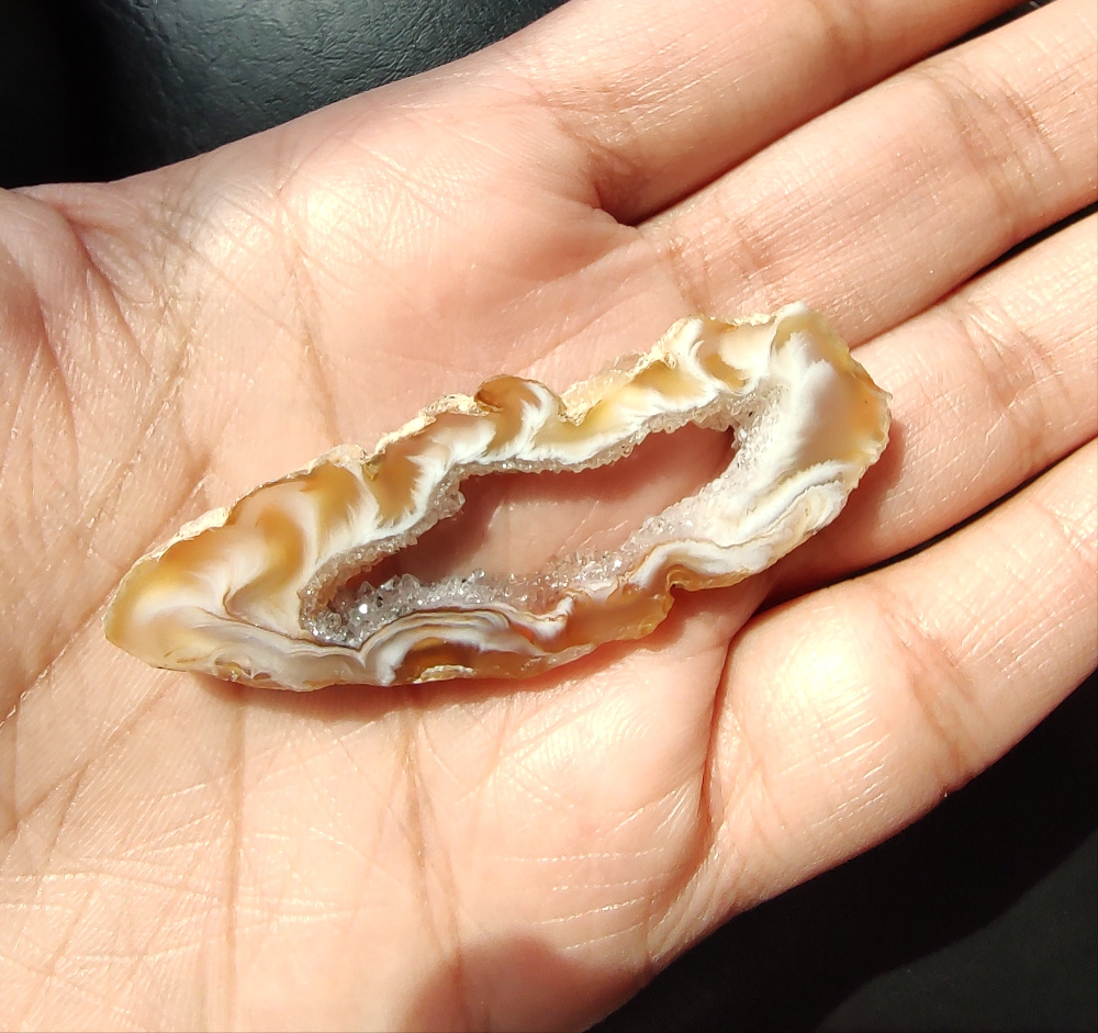 Agate with Geode Crystals