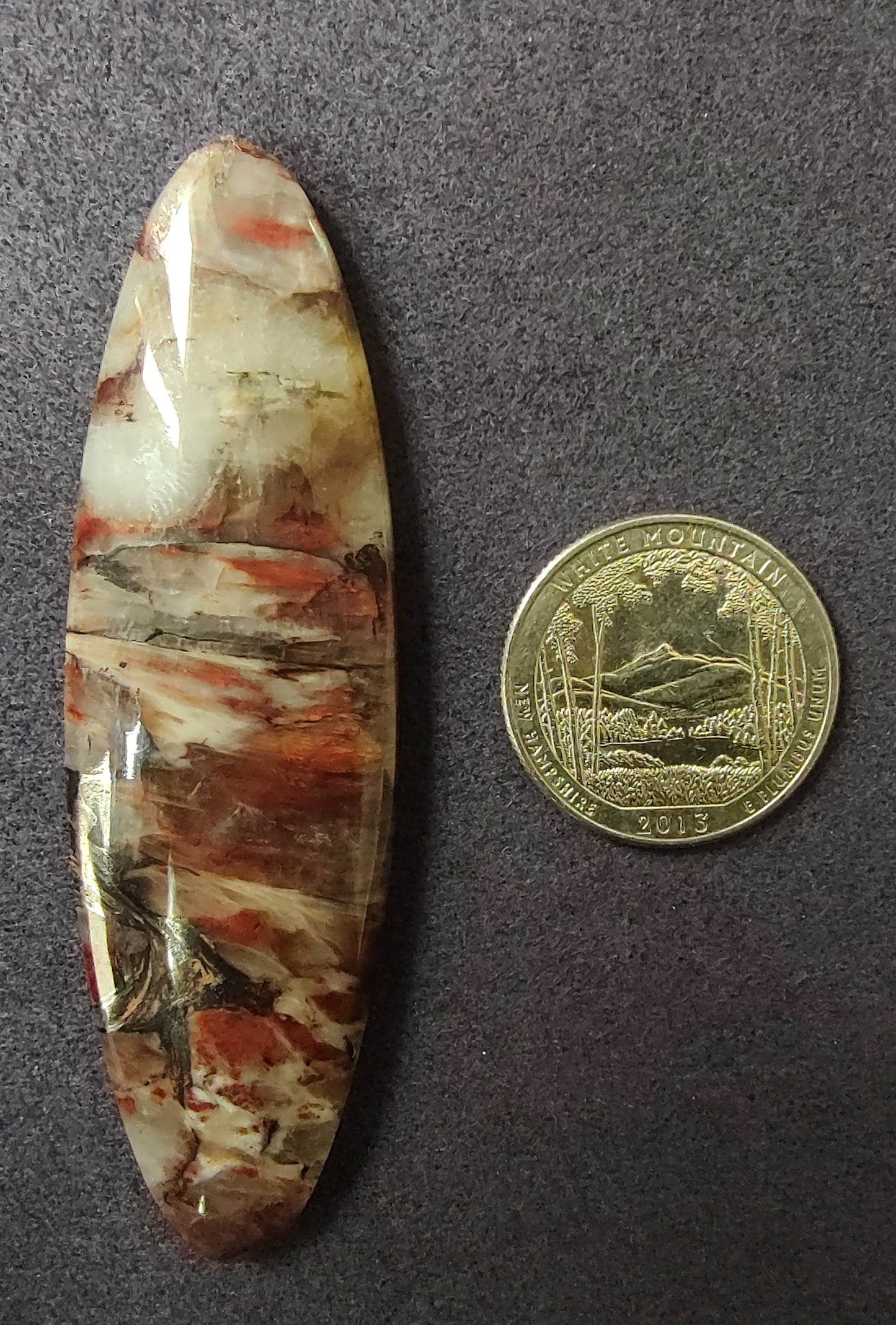 Large Elongated Oval Jasper Cabochon