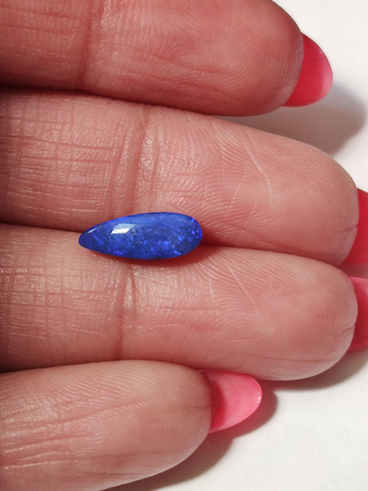 Pear Shape Blue Boulder Opal Cabochon