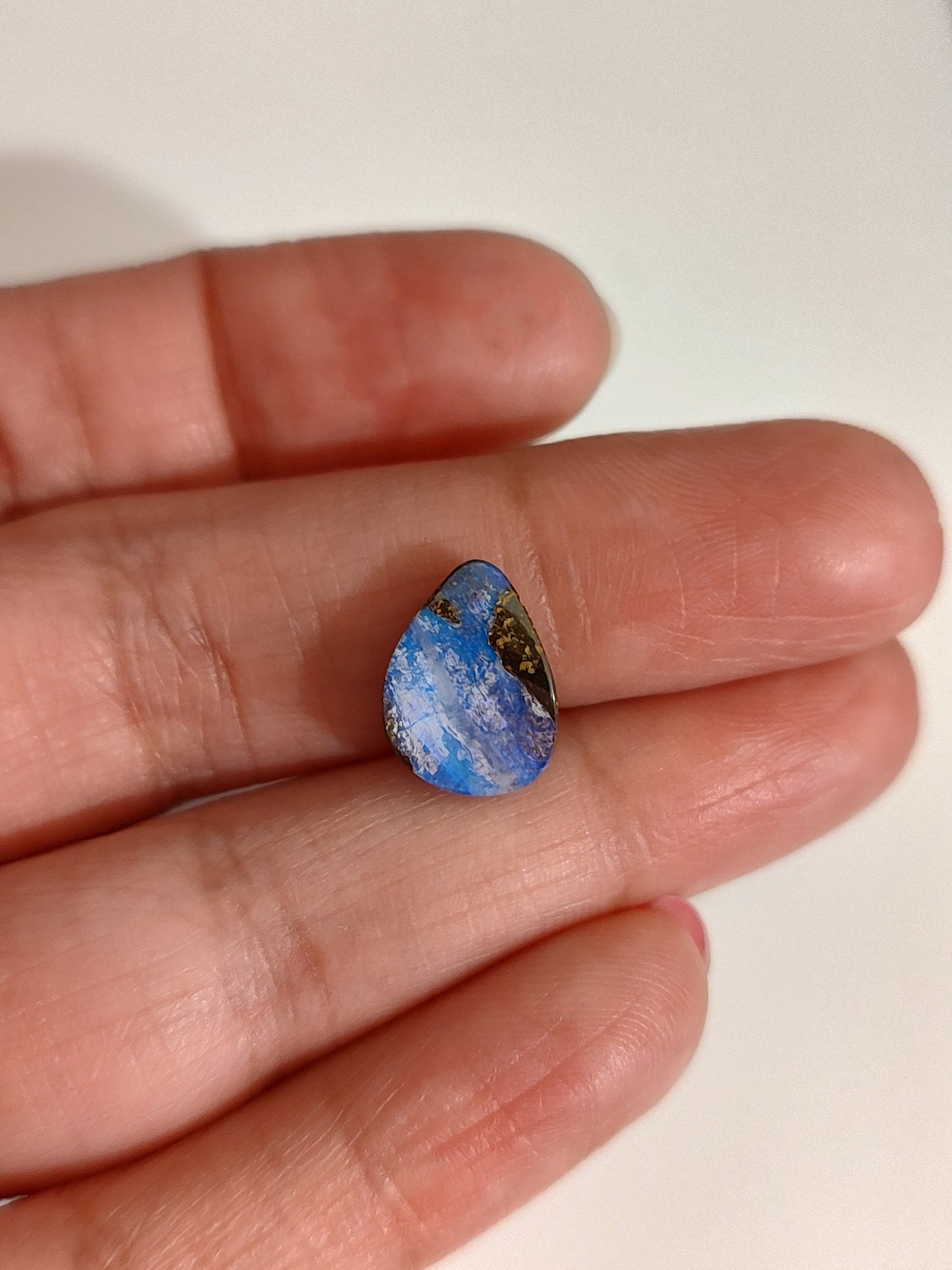 Purple Pear Shape Boulder Opal