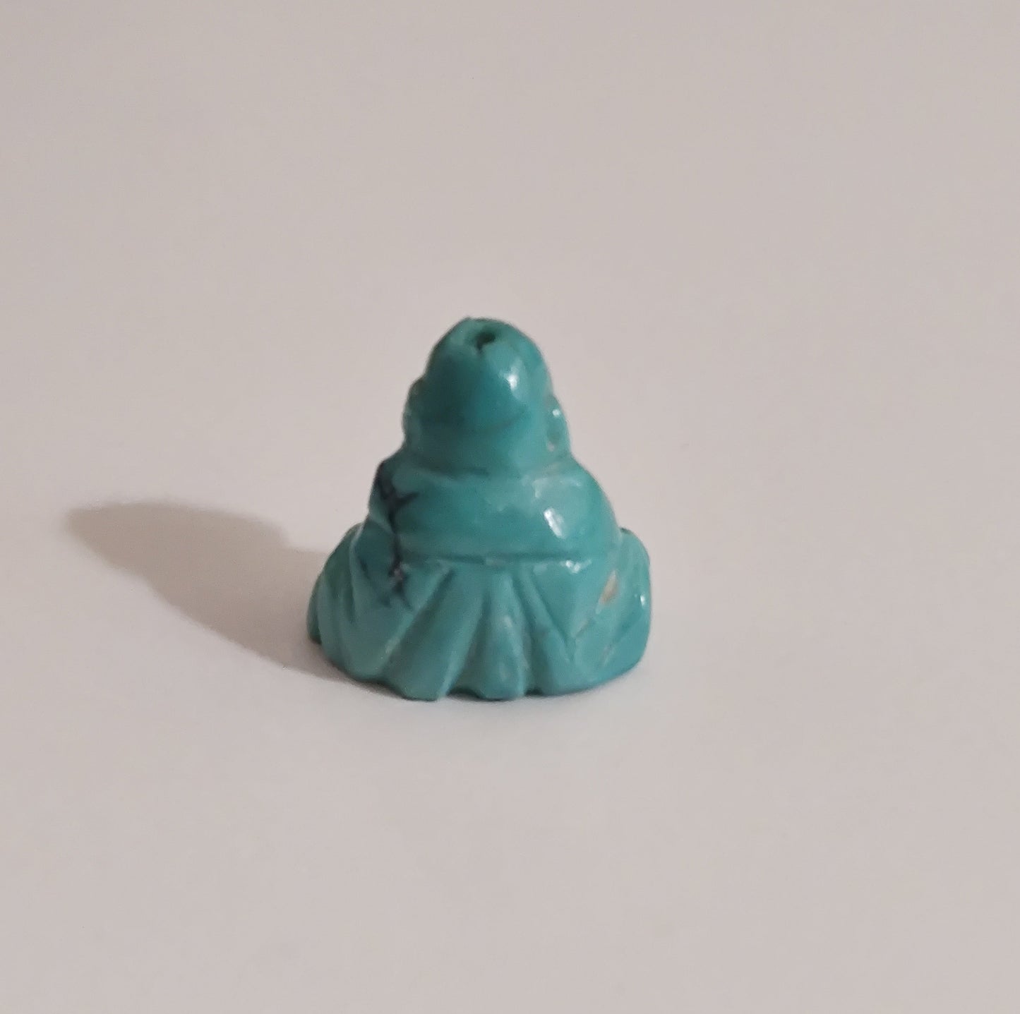 Vintage Carved Turquoise Buddha Bead