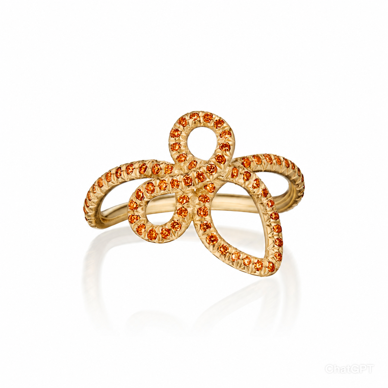 NEW! The Simple Promise Ring with Orange Sapphires