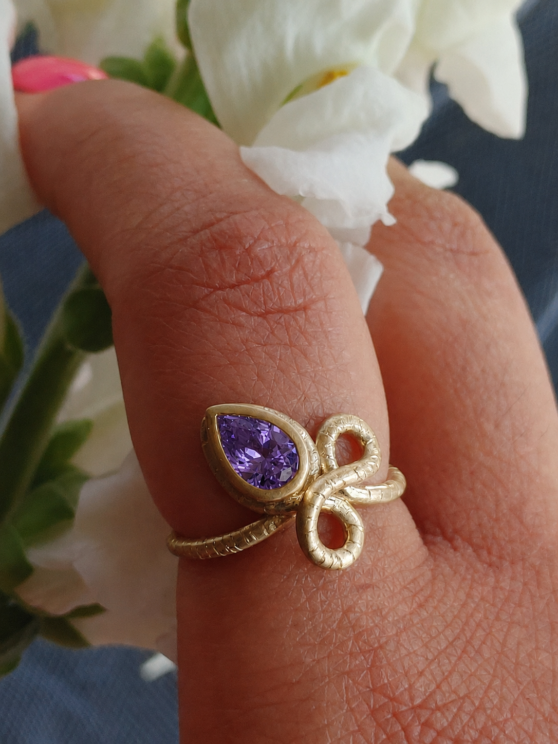 The Promise Ring with Purple Sapphire