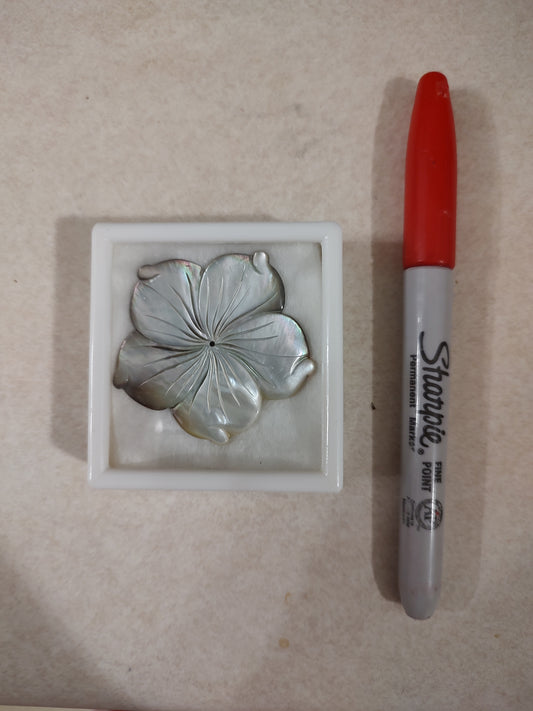 Large Mother of Pearl Carved Flower