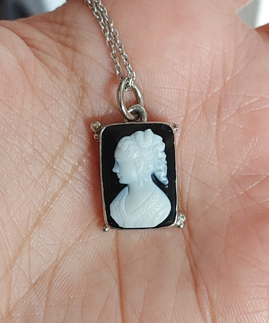 Large Lady Cameo Necklace