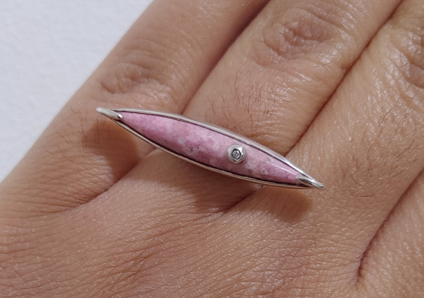 Pink Petal Bar Ring