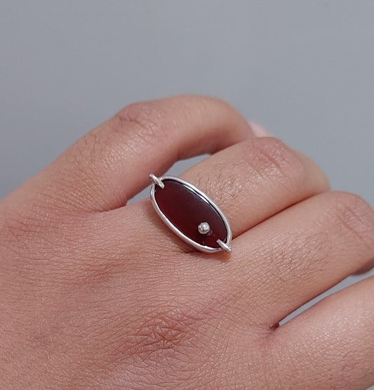 Sunset Small Oval Bar Ring