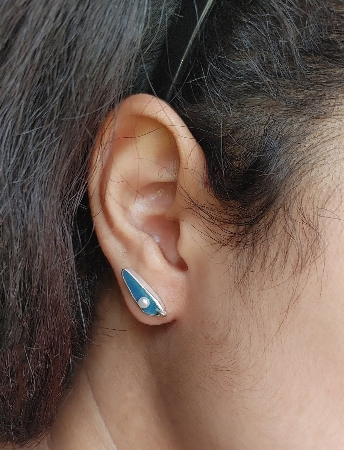 Tiny Ocean Single Stud Earring