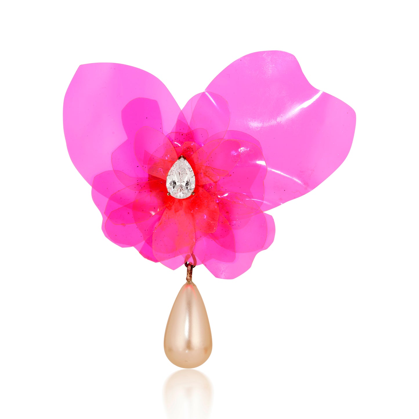 The Vinyl Flower Pink Earring